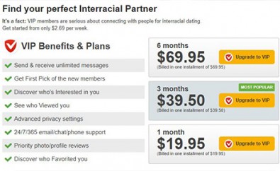Interracial Dating Central Review - Pricing